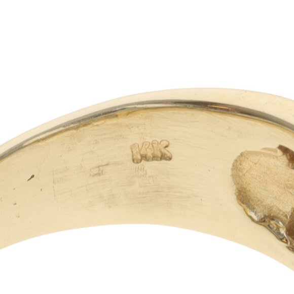 Yellow Gold Tanzanite Diamond Ring - 14k Oval 4.18ctw - Picture 6 of 6